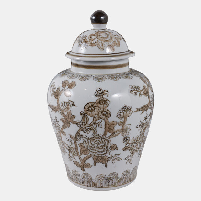 Chinoiserie Begonia Temple Jar