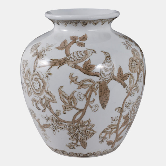 Chinoiserie Bird & Vines Vase
