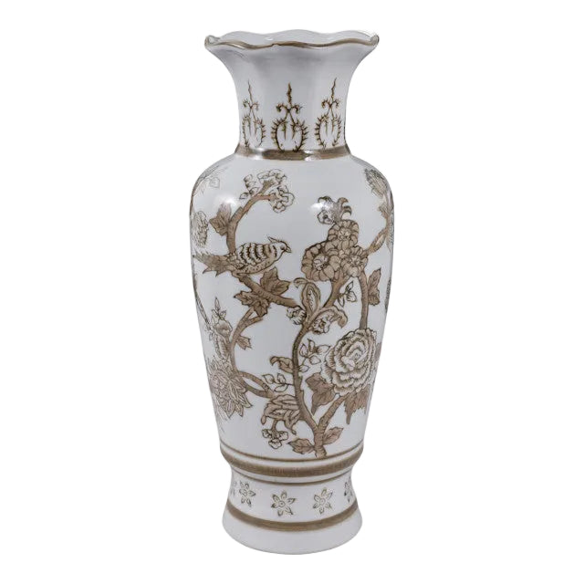 Chinoiserie Bird & Vines Vase