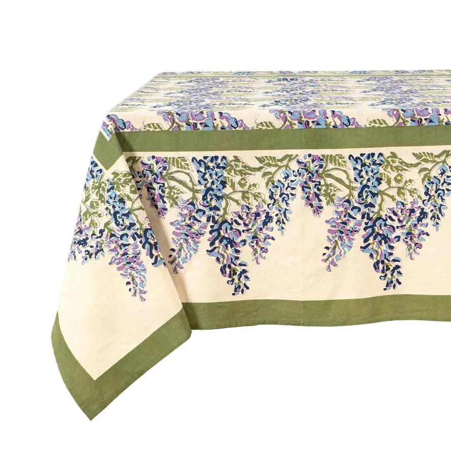 Westeria Blue & Green Tablecloth