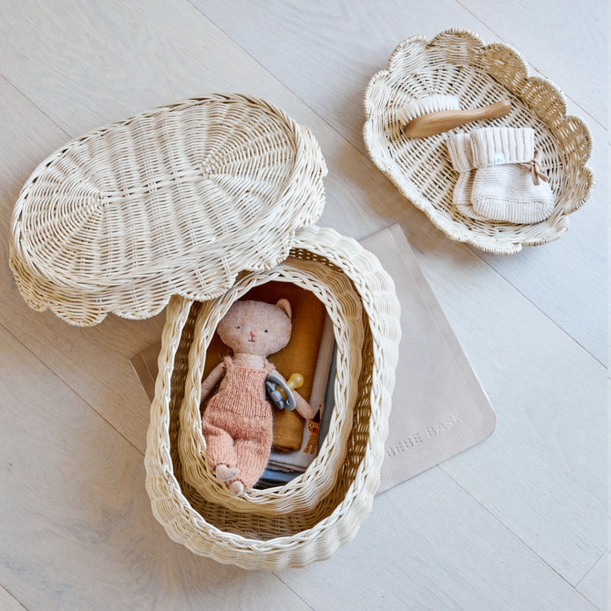 Flora Duo Rattan Basket Set of 2