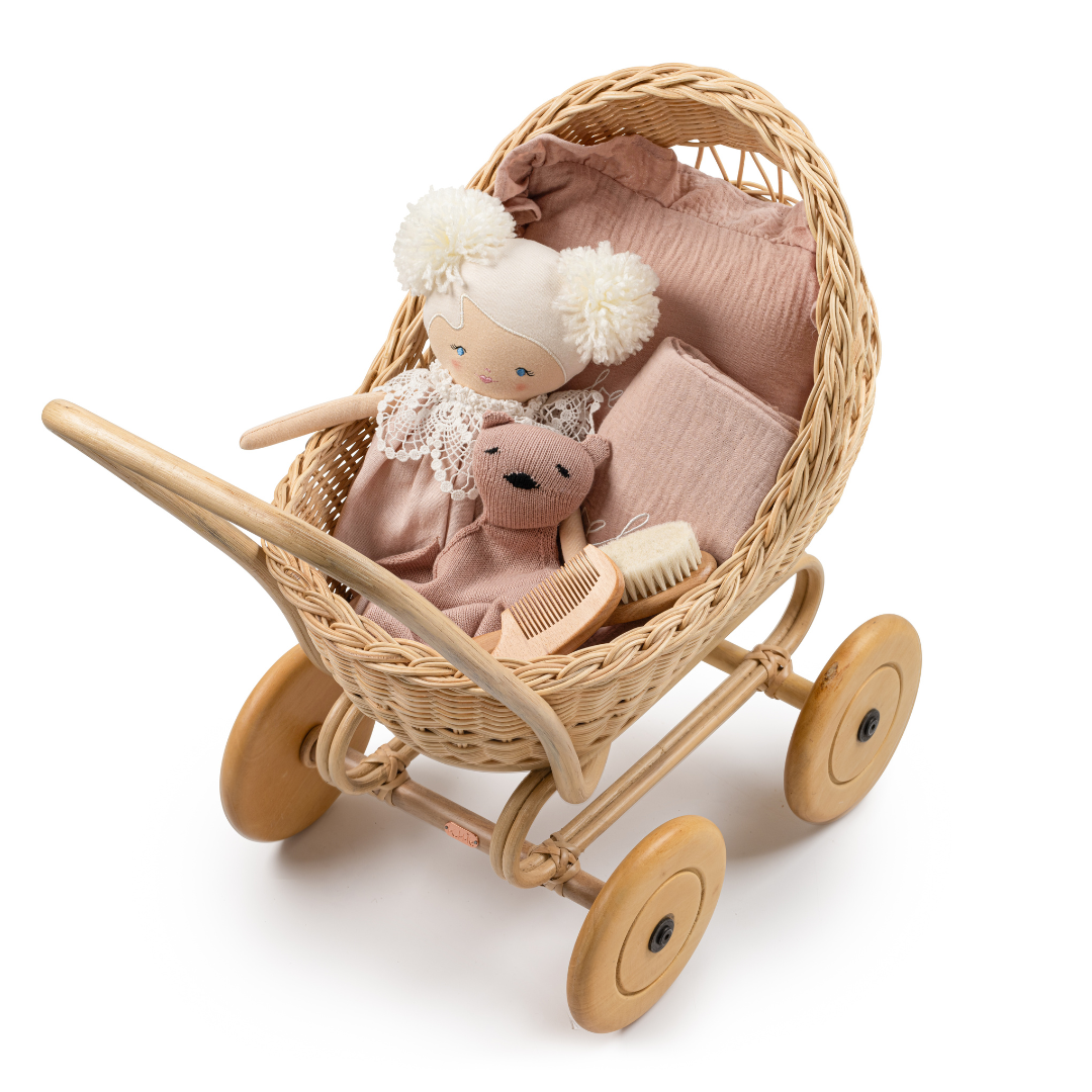 rattan baby stroller Rattan Doll Stroller Gift Set