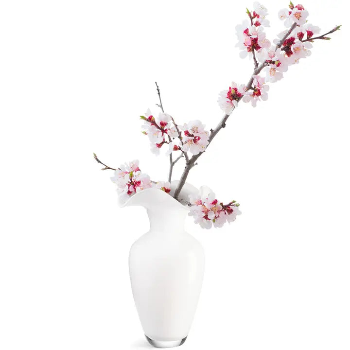 White Flair Top Vase