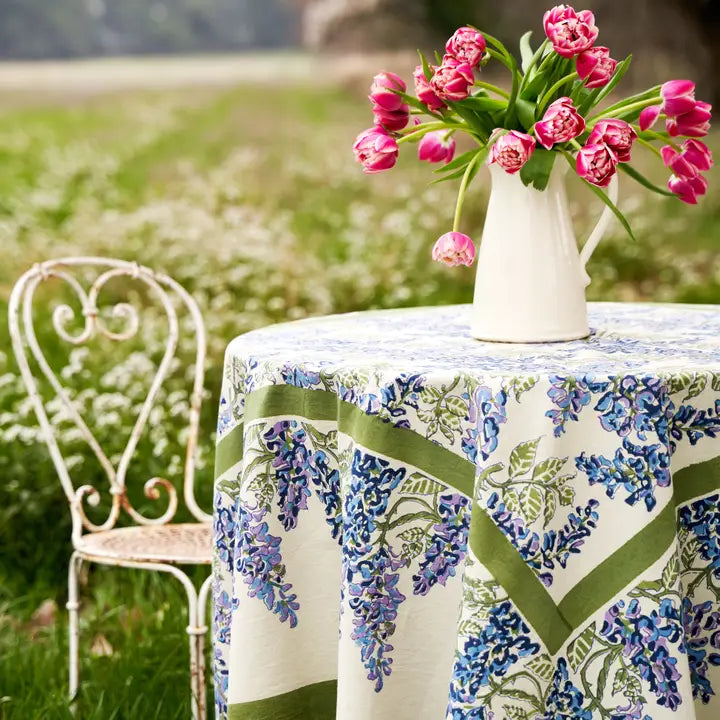 Westeria Blue & Green Tablecloth