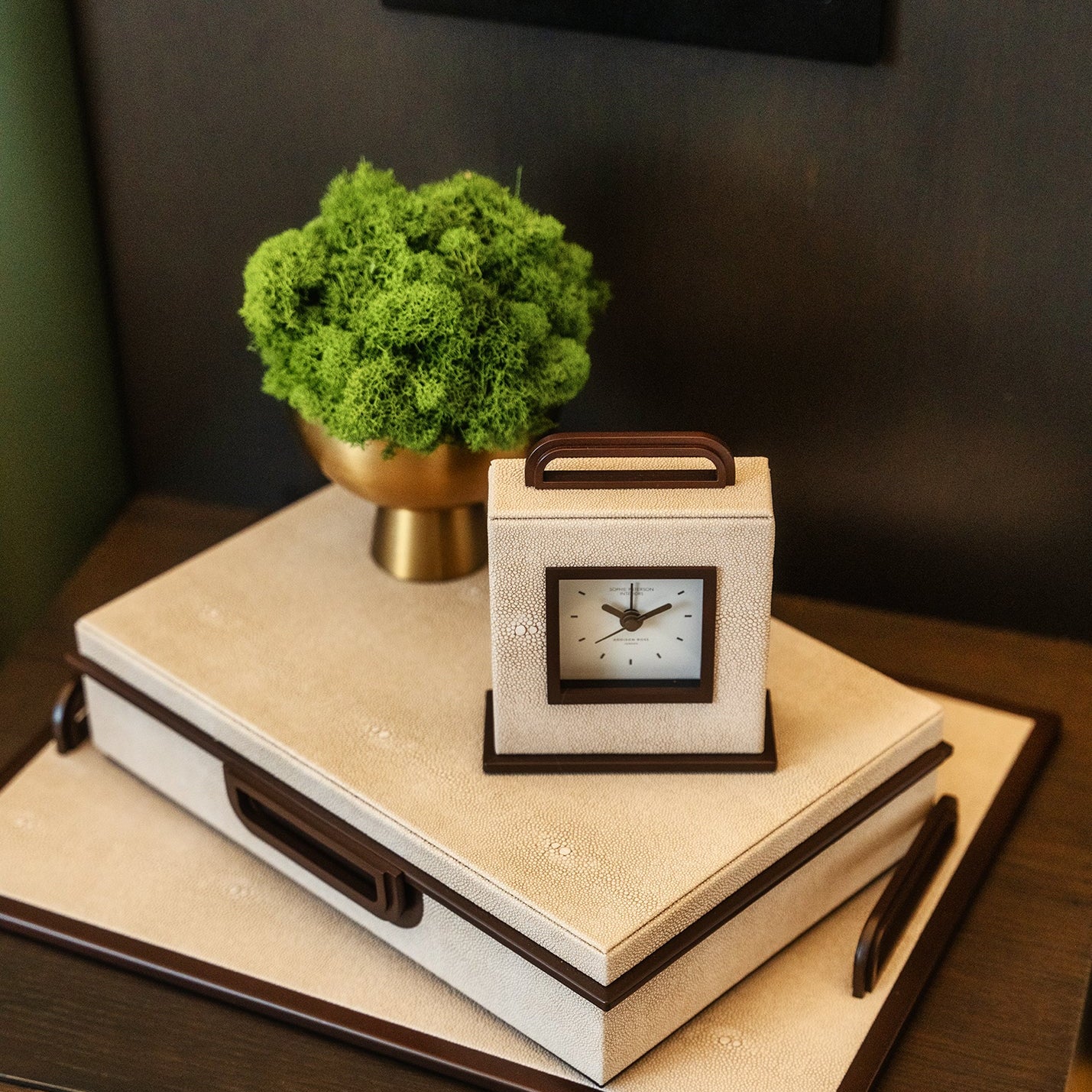 DH Gold Pedestal Mini Moss