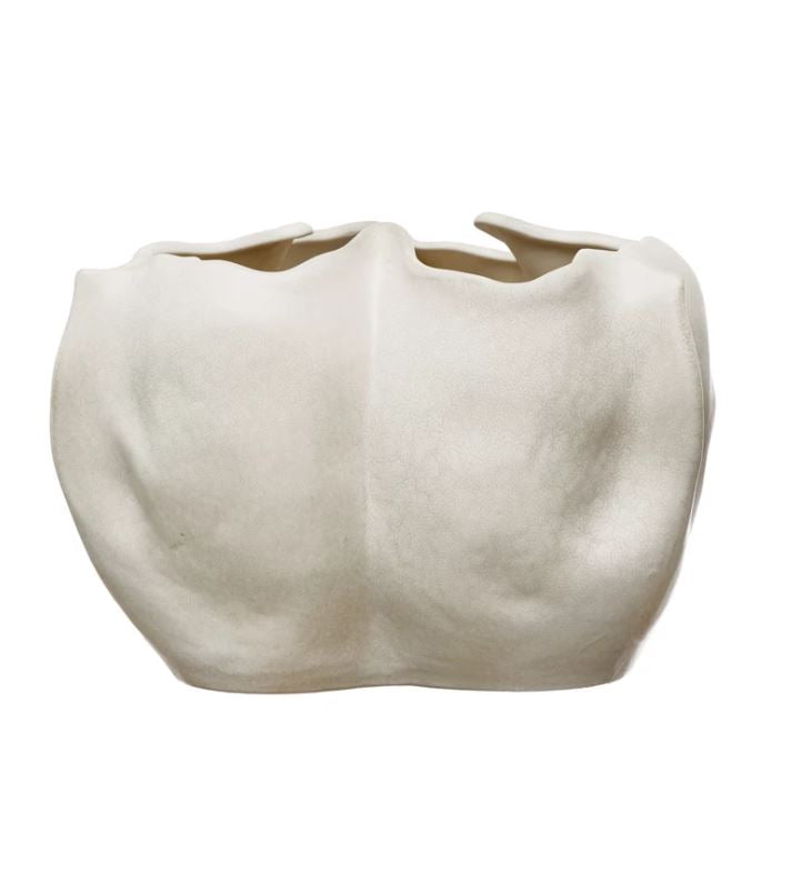 Organic Shaped Stoneware Planter