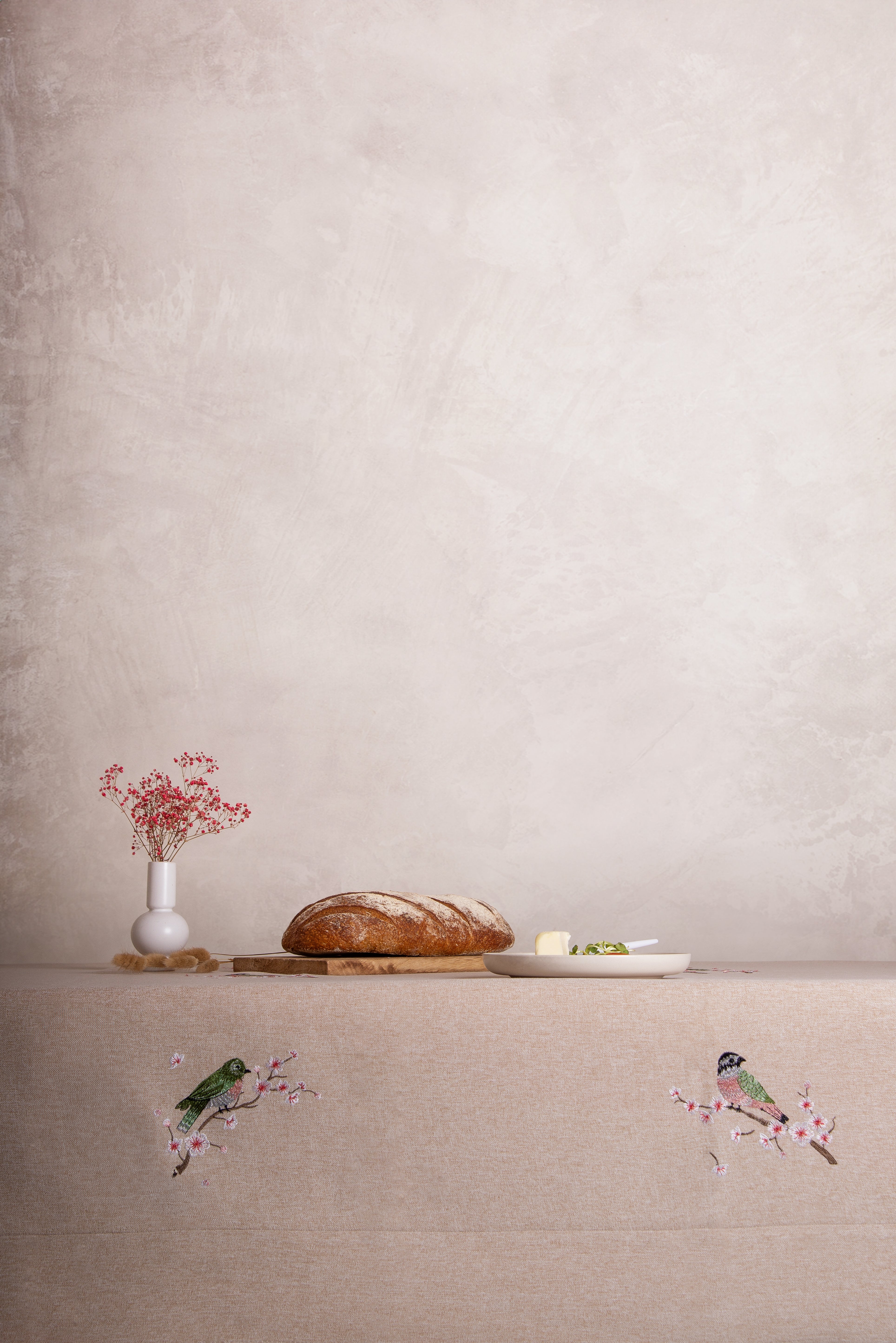 Bird Beige Tablecloth