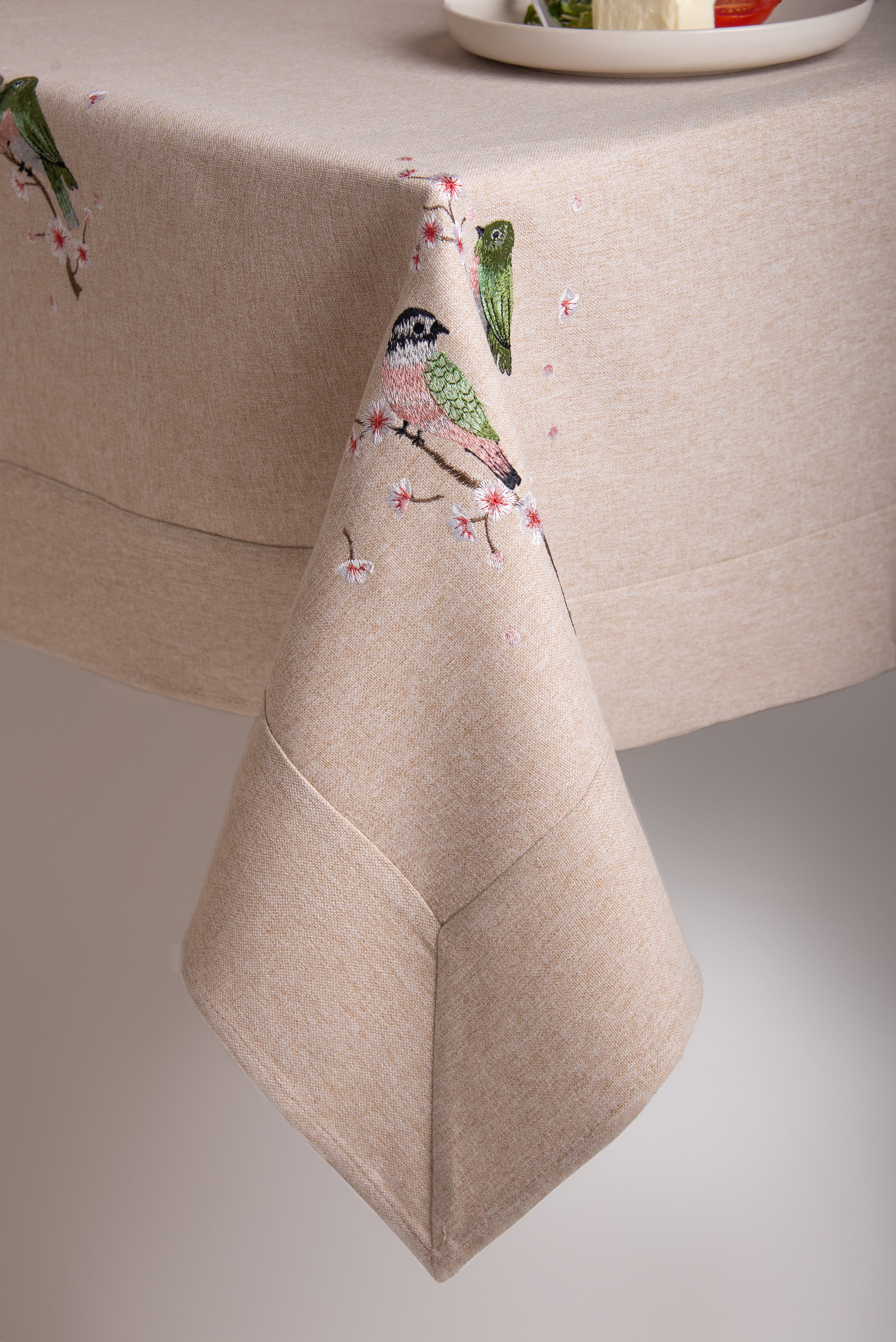 Bird Beige Tablecloth
