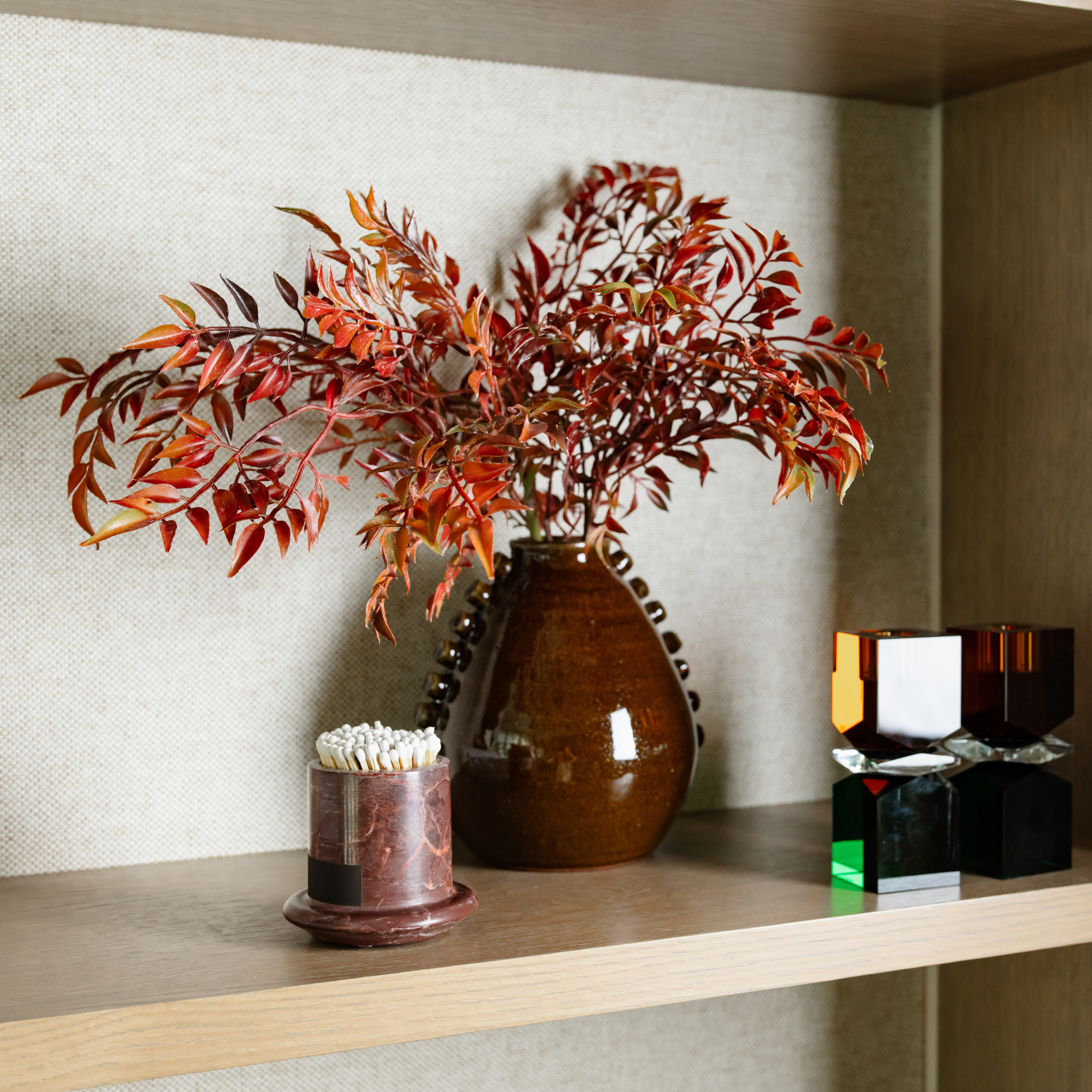 Terra-cotta Mahogany Floral Arrangement