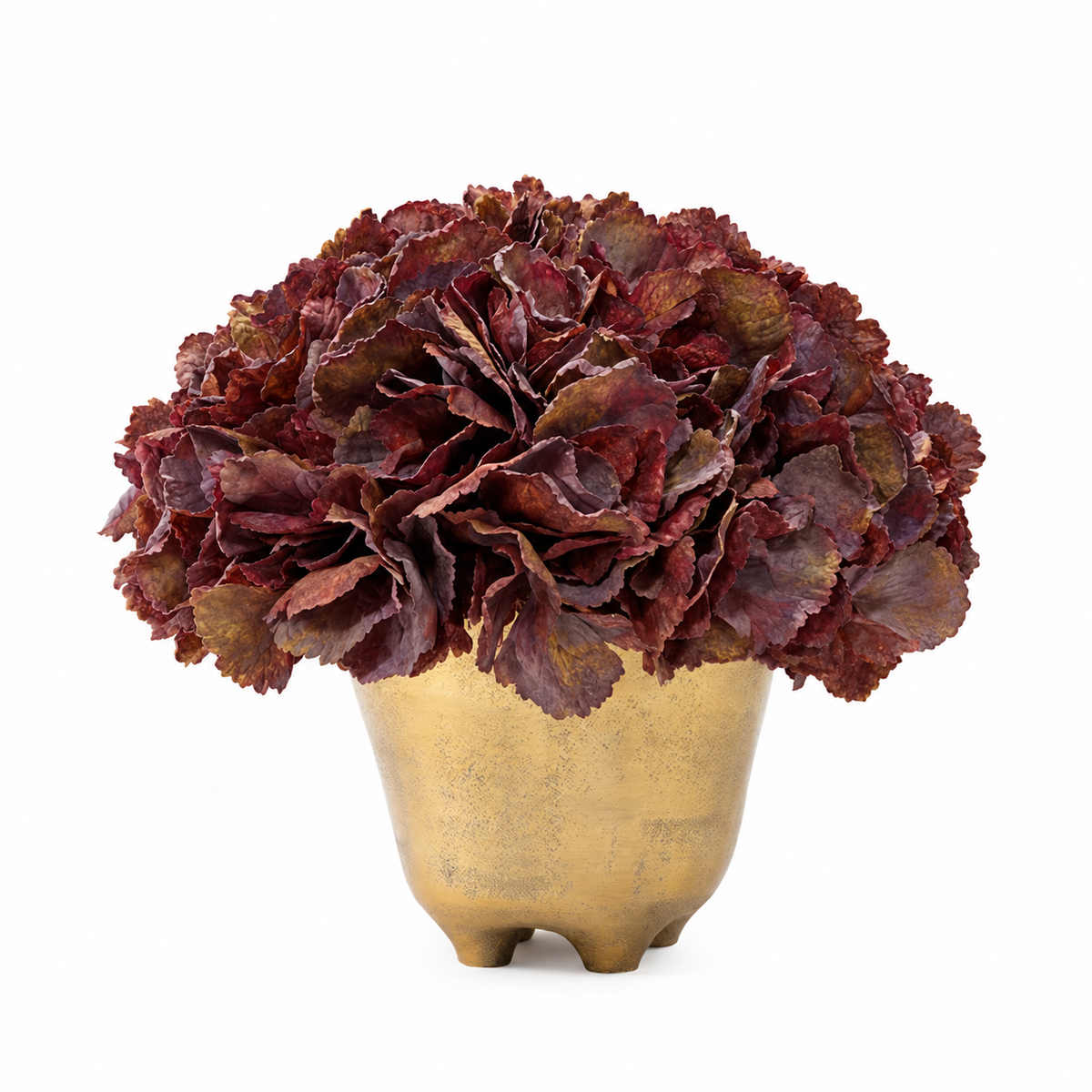 Antique Purple Hydrangea Footed Pot