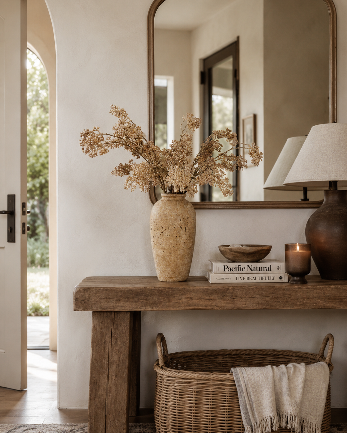 Cream Seed Distressed Vase Arrangement