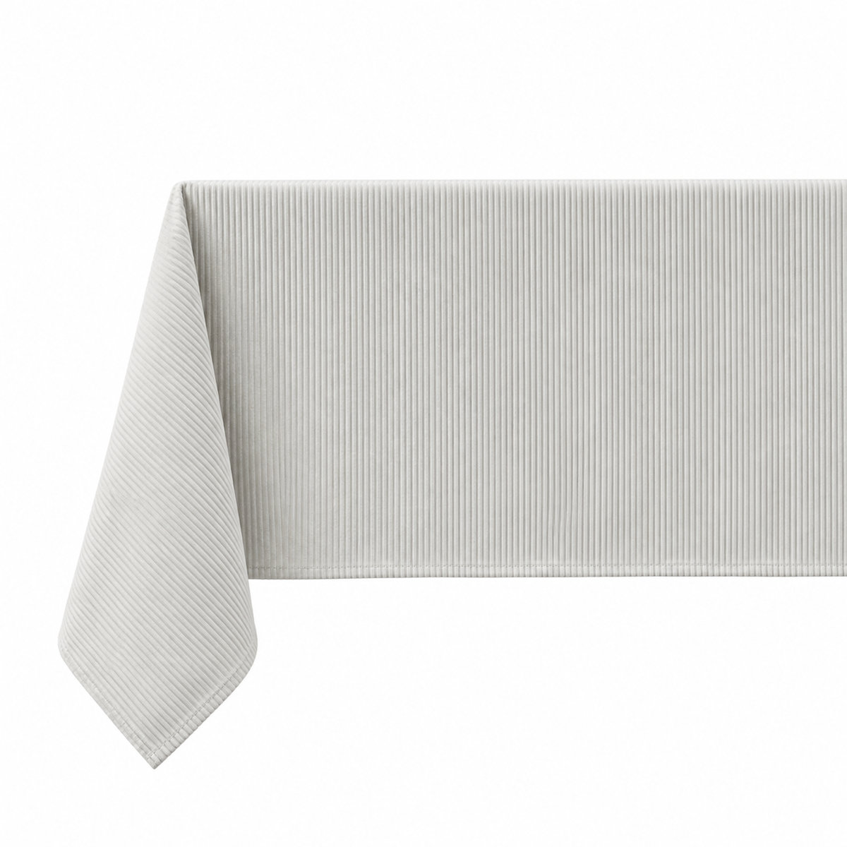 Majestic Ribbed White Tablecloth