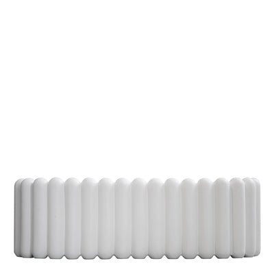 White Mist Oval Planter