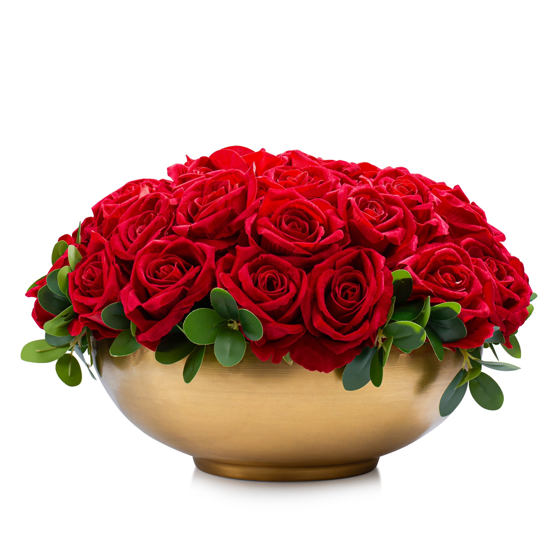 DH Red Roses in Gold Pot