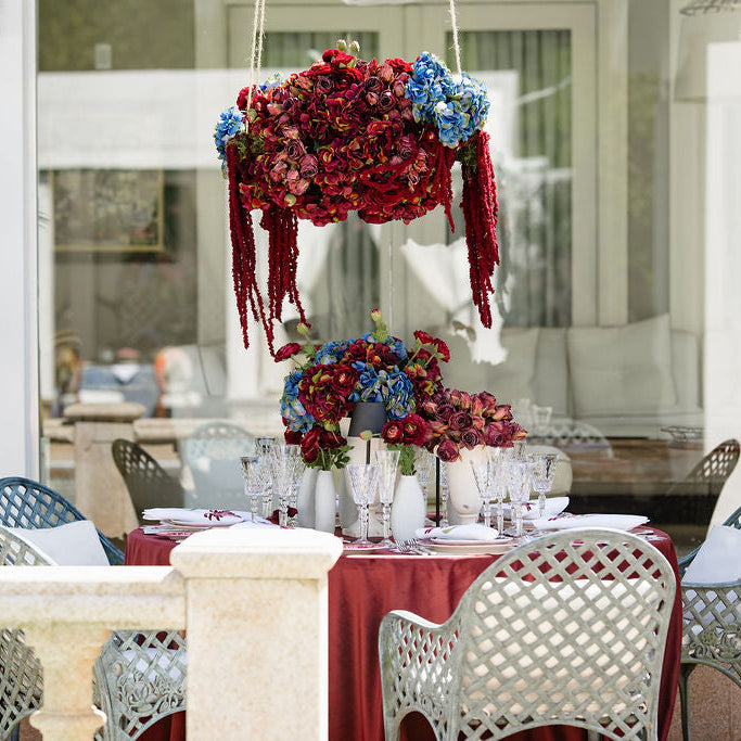 DH Bordeaux Bloom Floral Chandelier