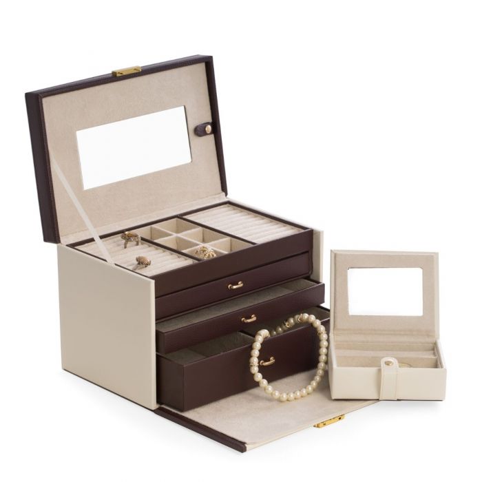 4 Level Leather Jewelry Box