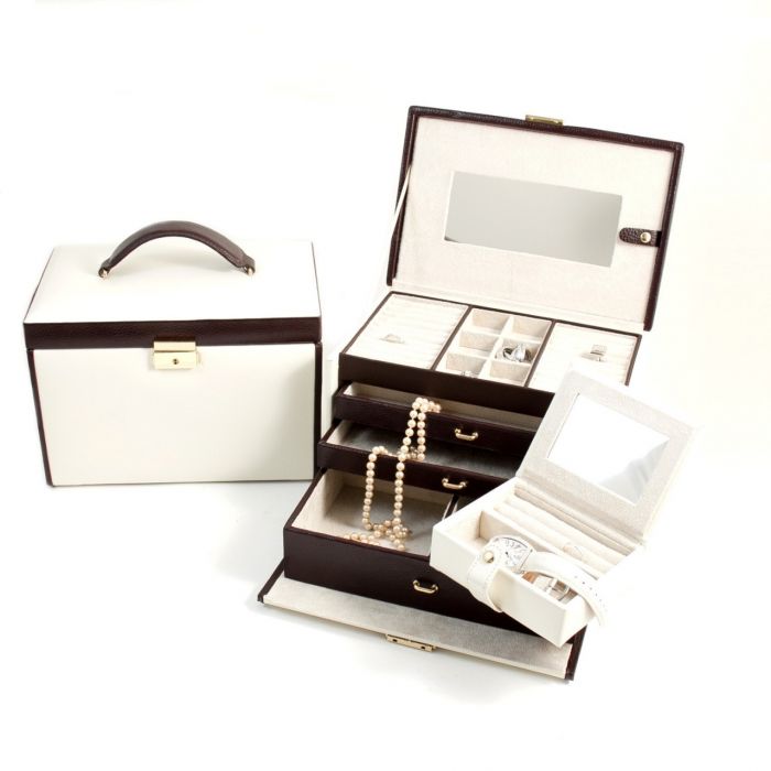 4 Level Leather Jewelry Box