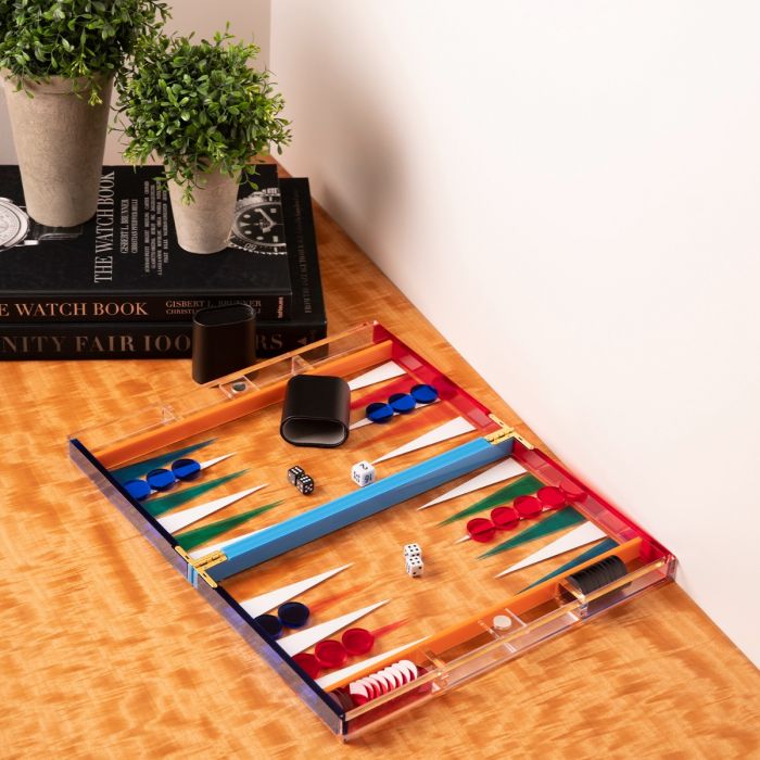 Emmy Acrylic Backgammon Set