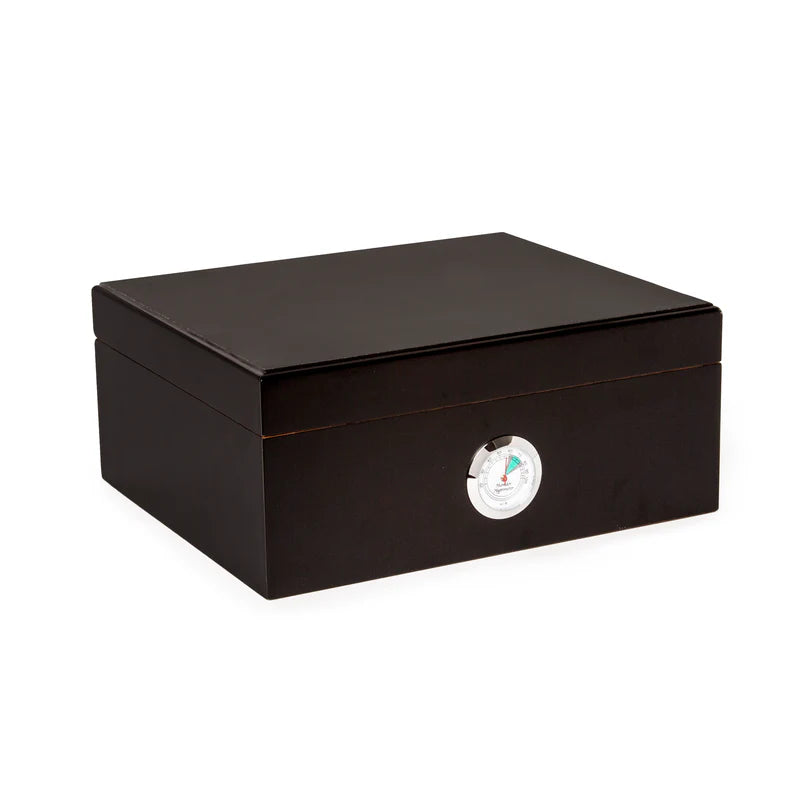 Matte Black Cigar Humidor Gift Set