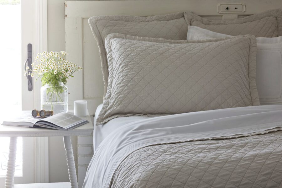 Salt River Flax Matelasse Crib Quilt