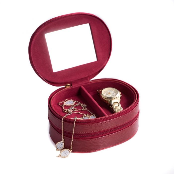 Two Level Leather Jewelry Case