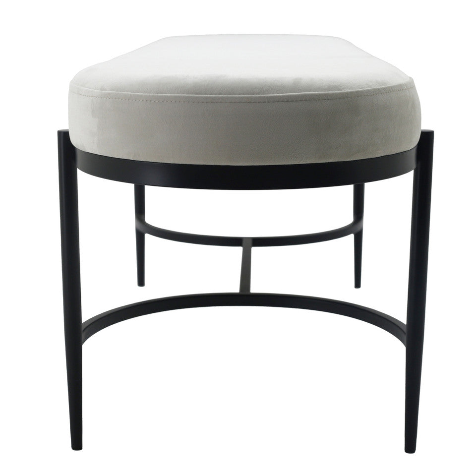 Kinross Cream Velvet Bench