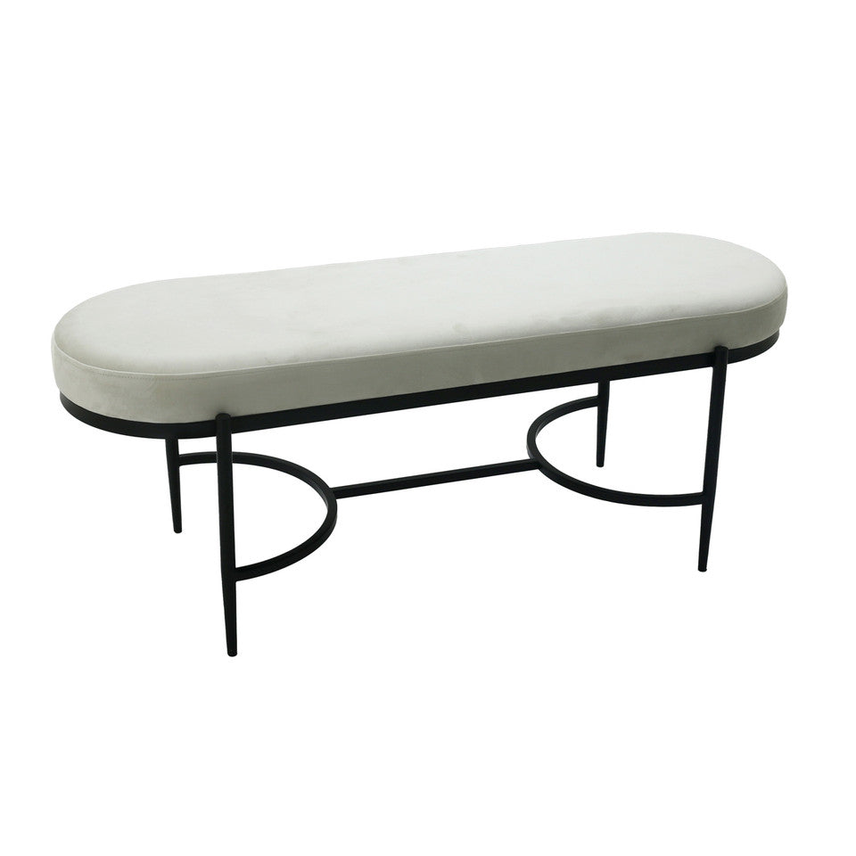 Kinross Cream Velvet Bench
