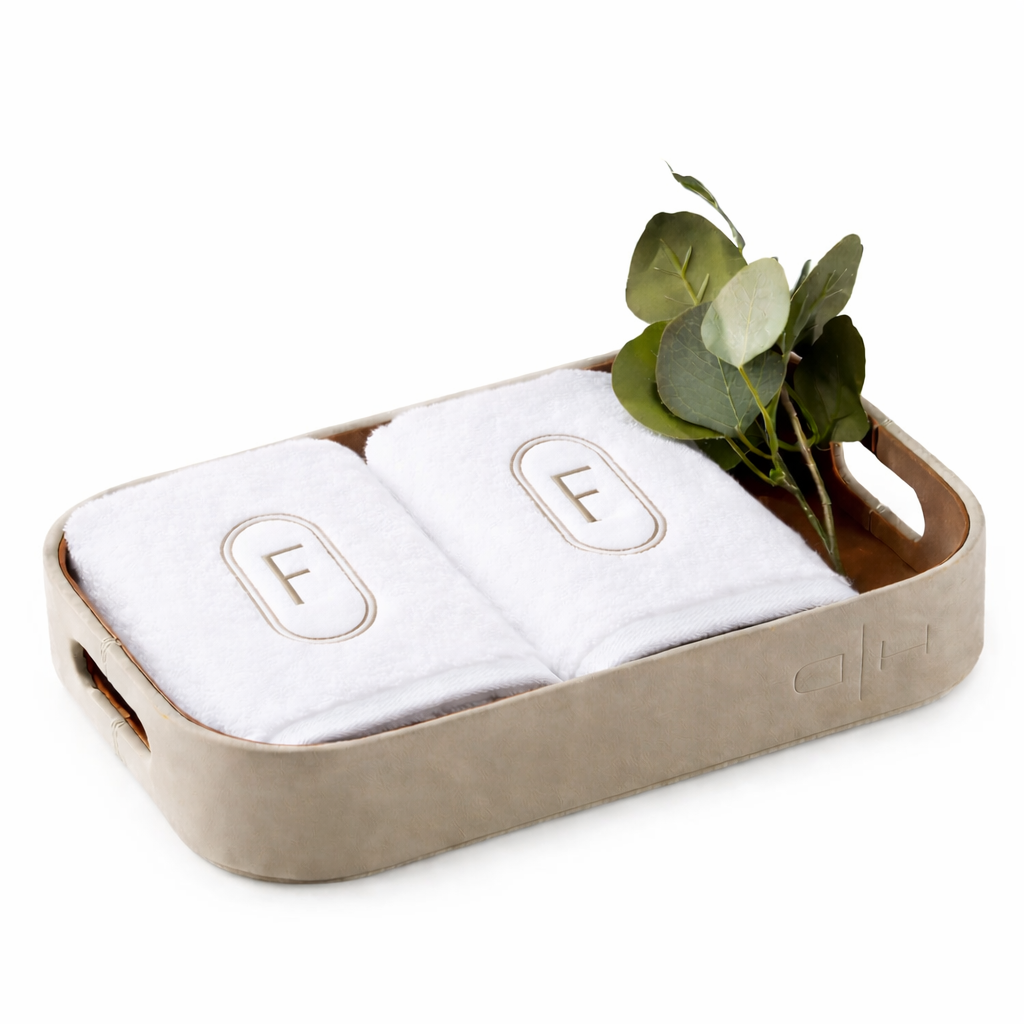 Suede Oval Monogram Gift Set