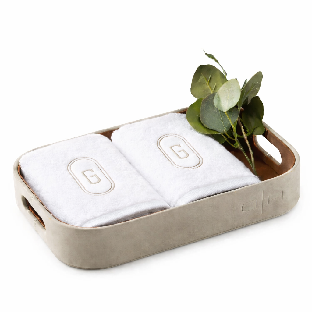 Suede Oval Monogram Gift Set
