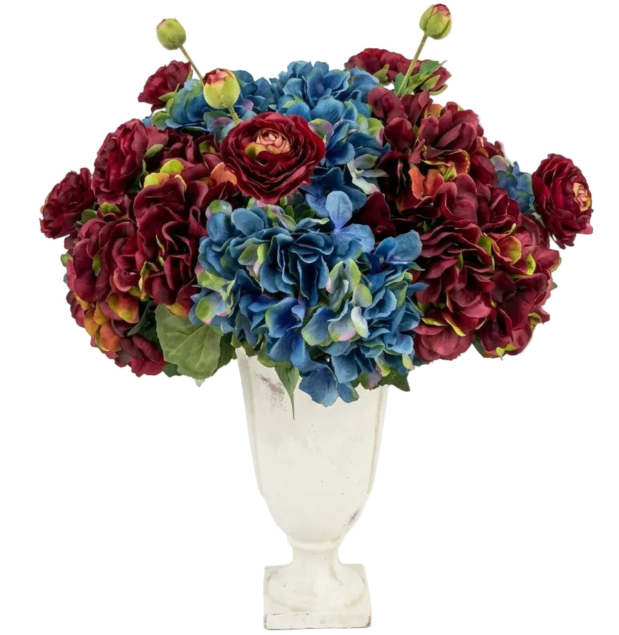 DH Maroon and Blue Urn Arrangement