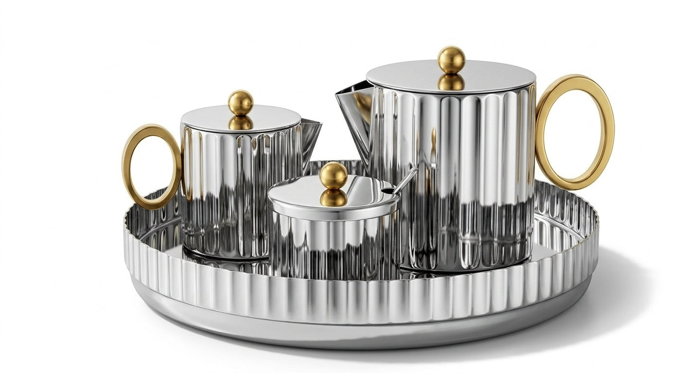 Guilded 4pc Tea Set