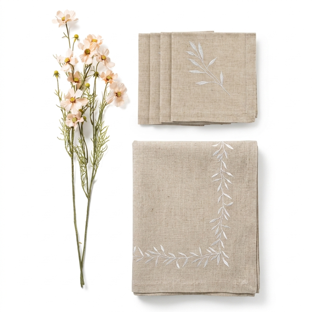 Natural Wreath Table Linen Gift Set