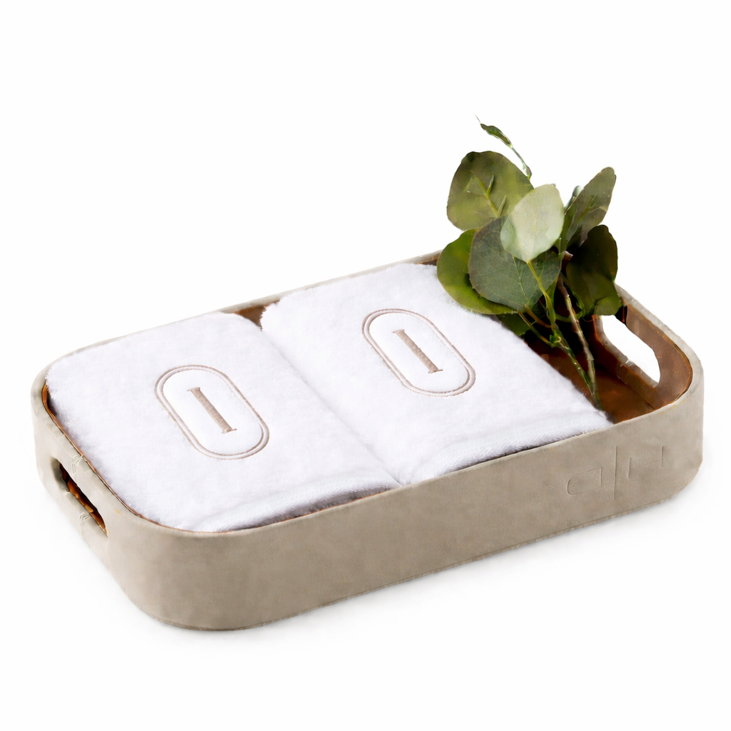 Suede Oval Monogram Gift Set