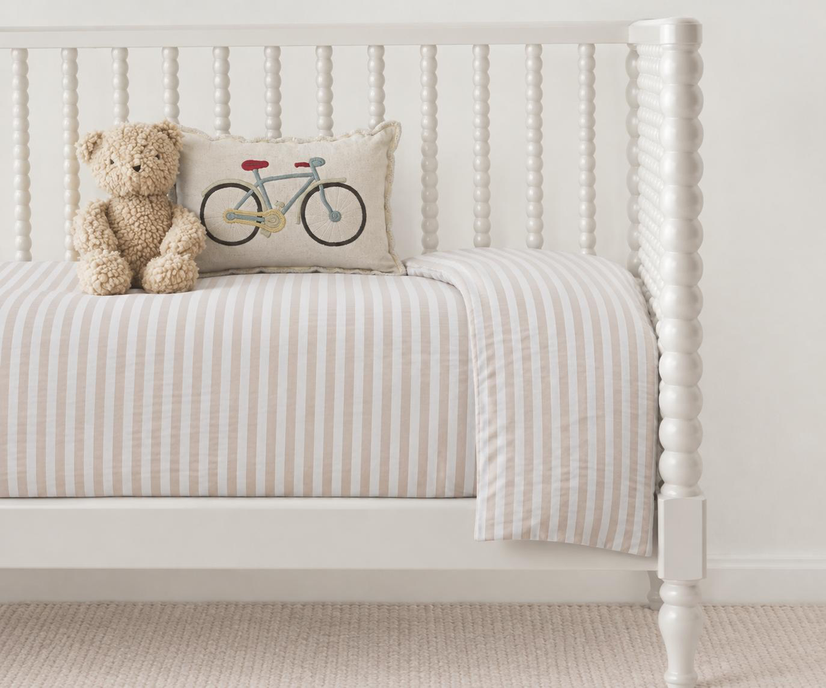 DH Block Stripe Crib Sheet