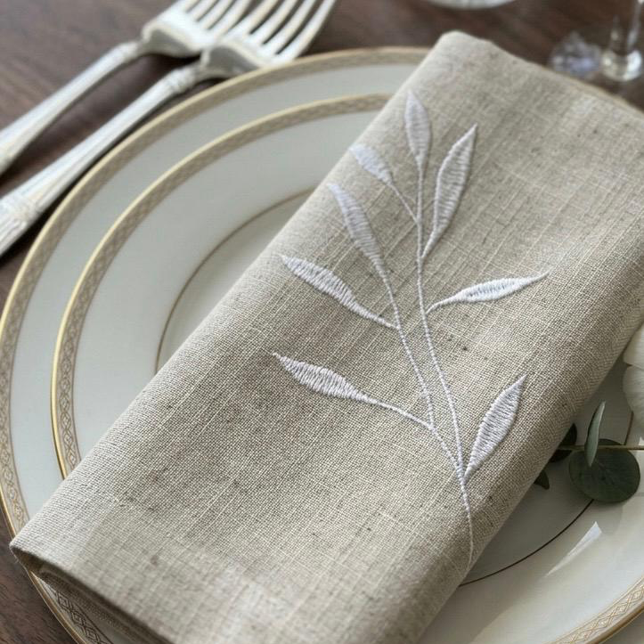 Natural Wreath Napkin Set of 6