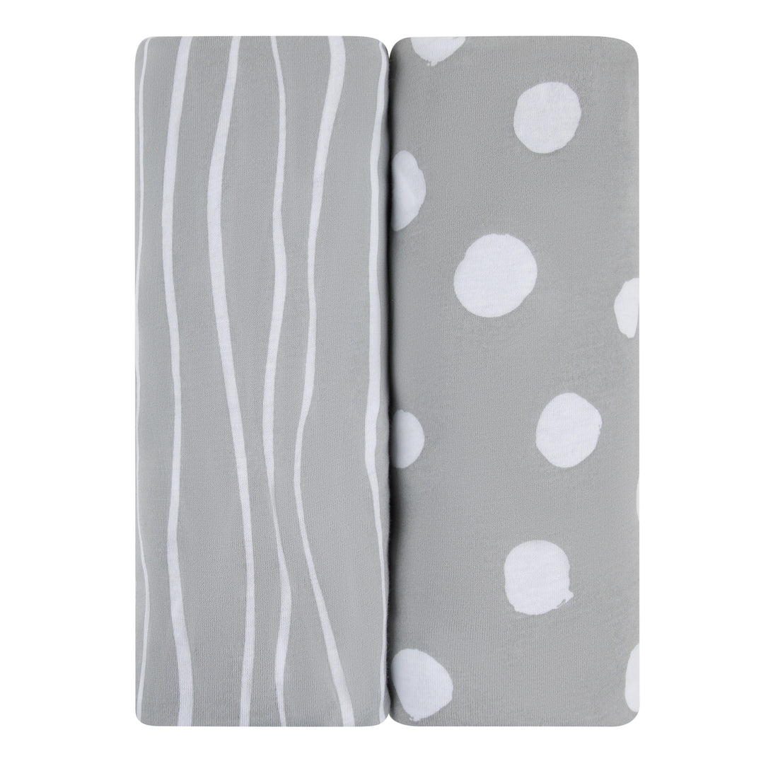 Black and white outlet polka dot crib sheet