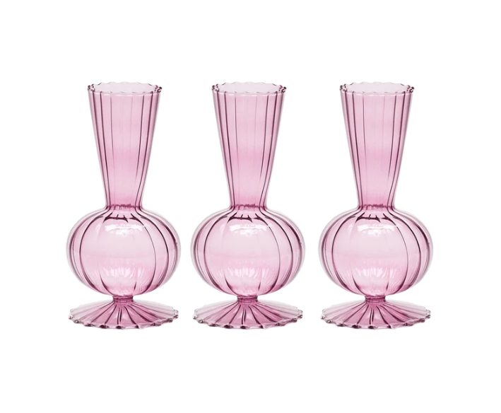 Kim Seybert Tess Lavender Bud Vase Set of 3