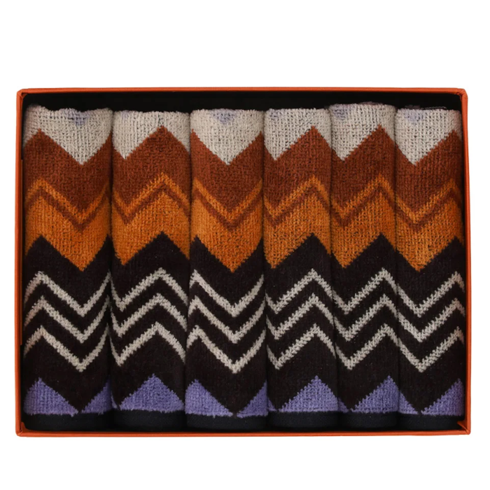 Missoni Giacomo Green Multicolor Face Towel 6PC Set