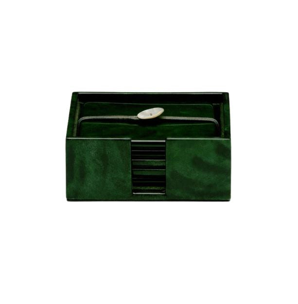 Nelson Emerald Gloss Coasters - Set Of 6