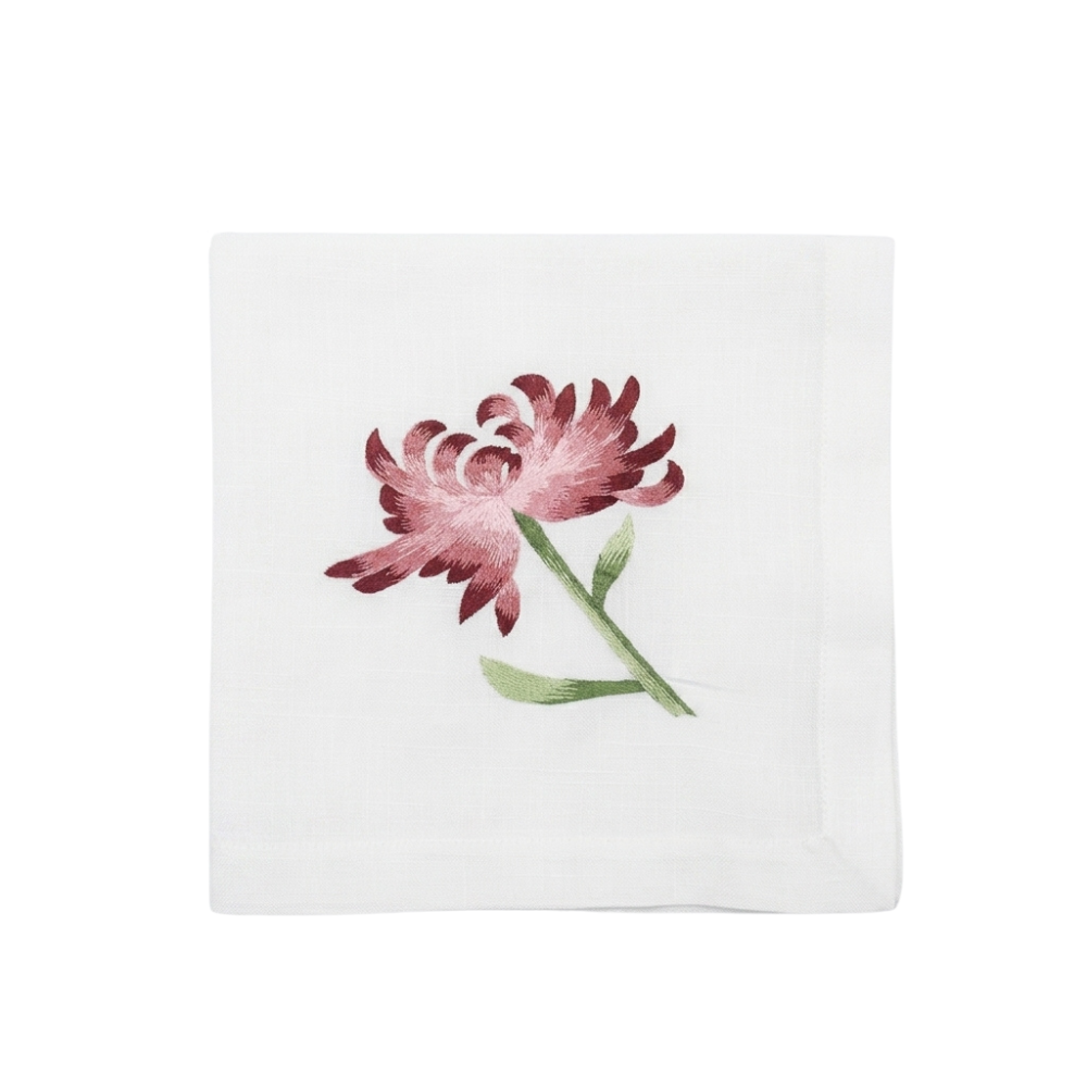 Maroon Bloom Diner Napkin Set of 6