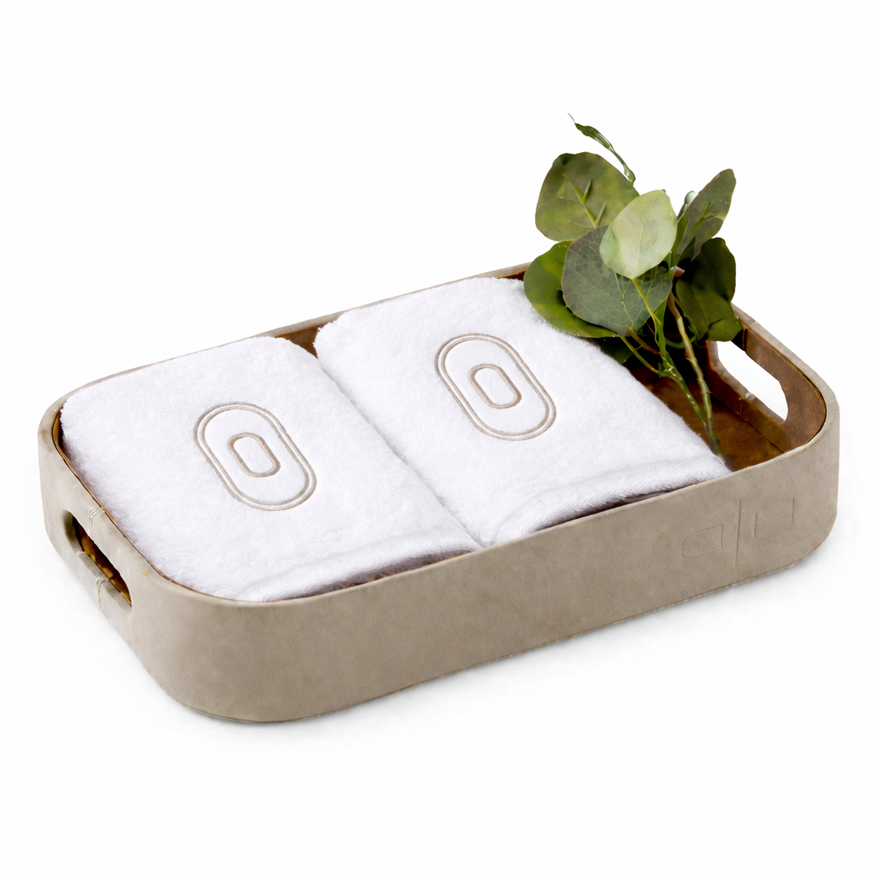 Suede Oval Monogram Gift Set