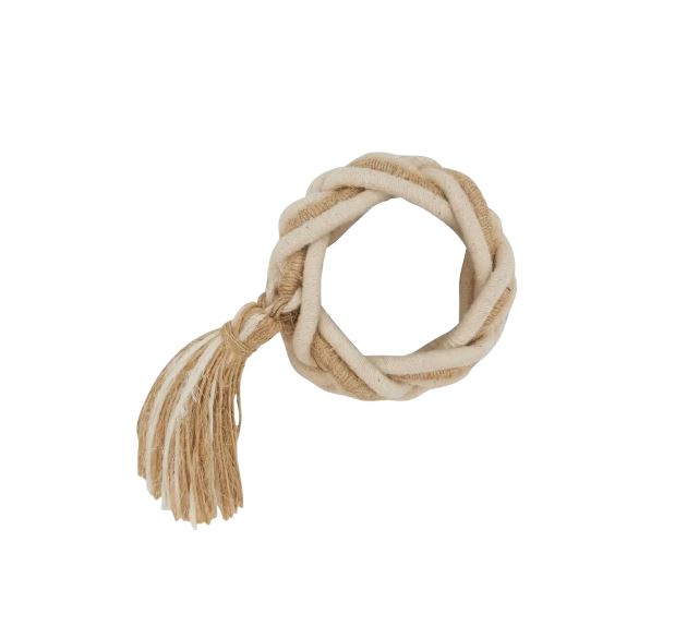 Braided Tassel Napkin Ring 4PC