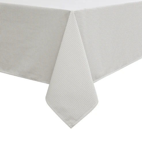 Majestic Ribbed White Tablecloth