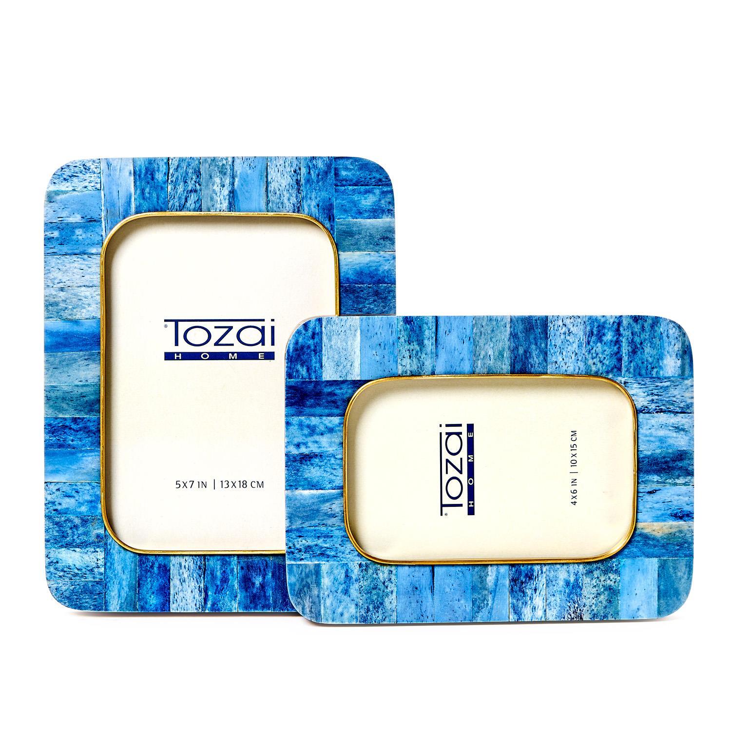 Set of 2 Mosaic Round Edge Photo Frame