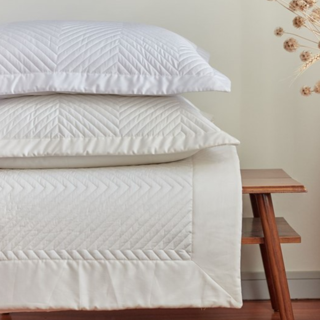 Eloise White Quilted Sham