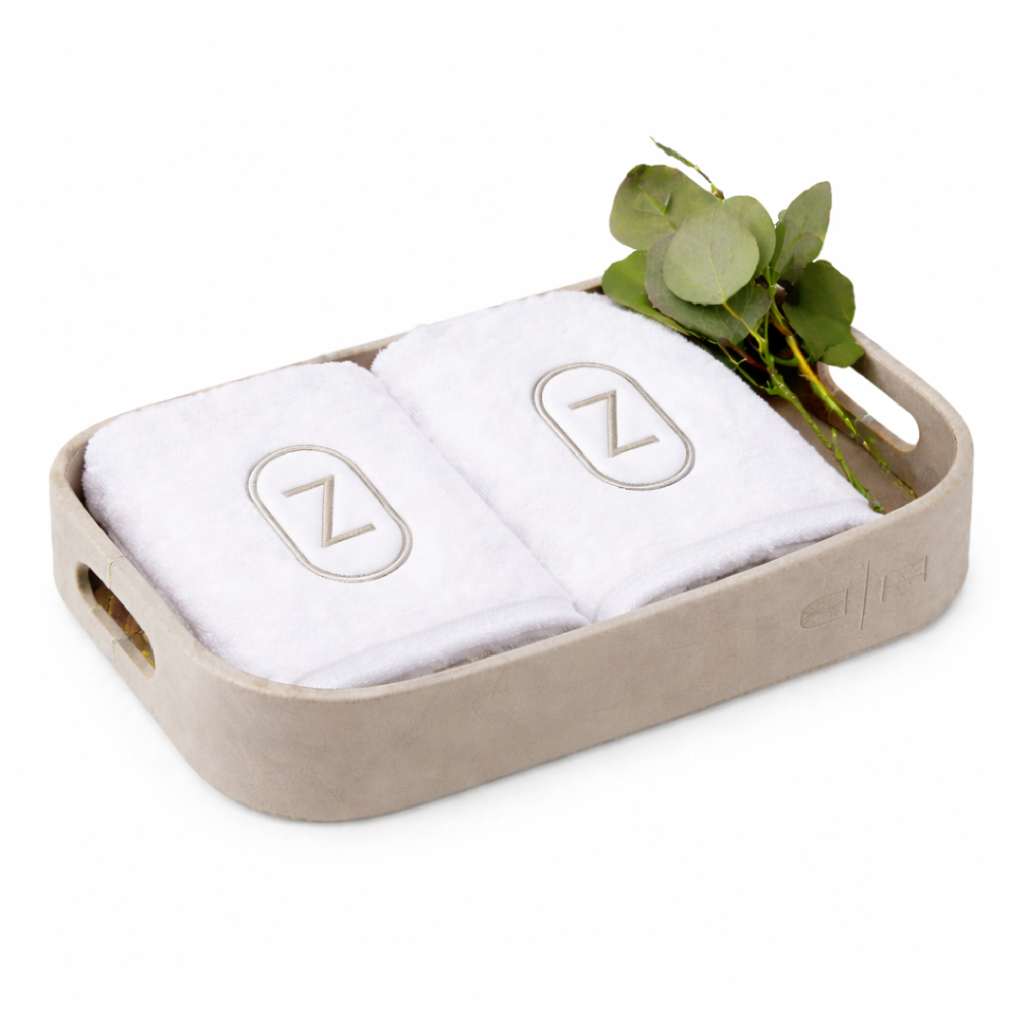 Suede Oval Monogram Gift Set
