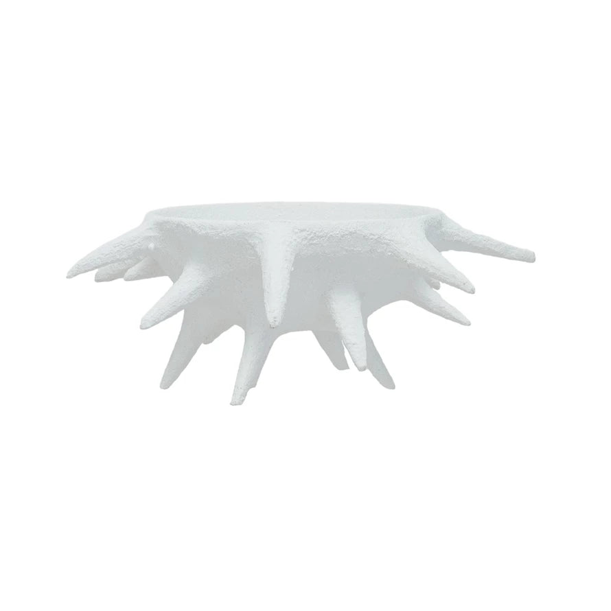 Decorative Coarse Resin Bowl With Spikes