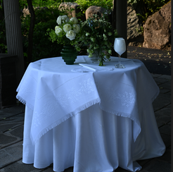 Mimosa Frayed Edge- Spill Proof Tablecloth