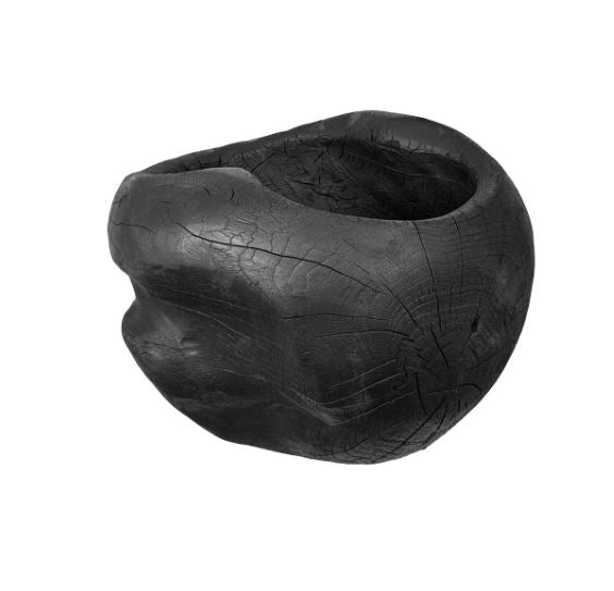 Flounce Black Teak Decorative Bowl