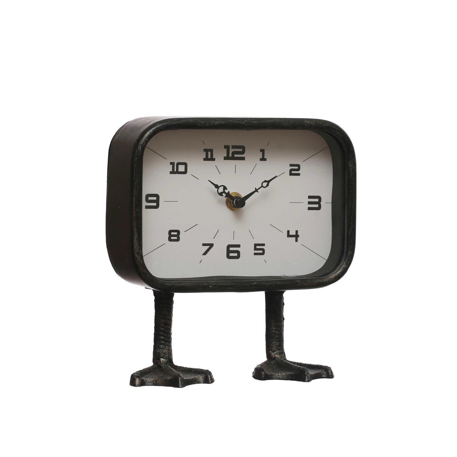 Metal Clock With Duck Feet